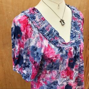 Nine West floral blouse